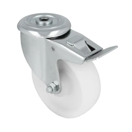 Amig Set 4 Ruote Bianche Ø 100 mm Foro Freno 200 kg
