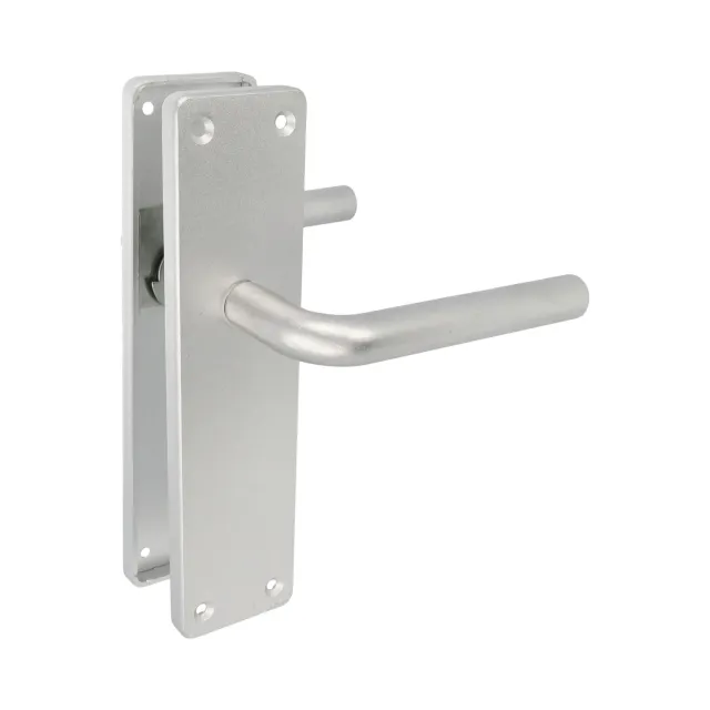 Amig maniglia argento alluminio placca quadra 222x55 mm