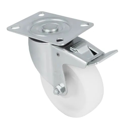 Amig Set 4 Ruote Ø 100 piastra con freno bianche 200 kg