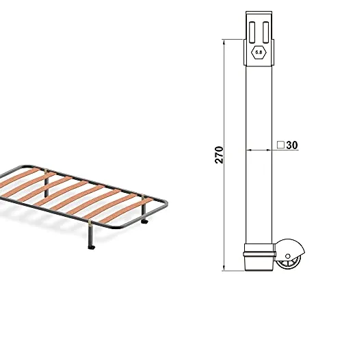 Amig Mod.15 gamba rete con ruota nera 270 mm