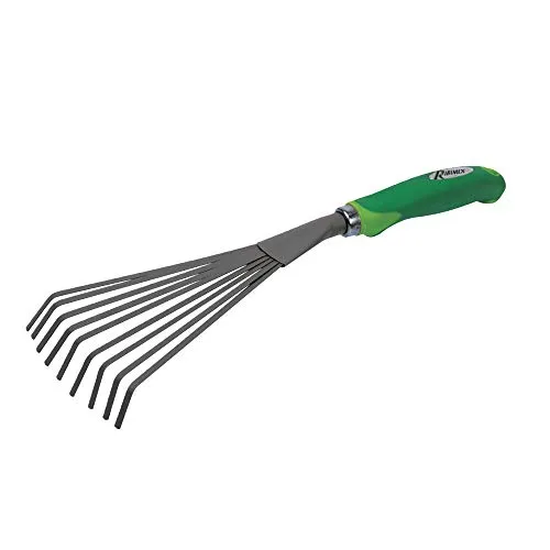 Ribimex PROFG5 rastrello 3 denti soft-touch acciaio