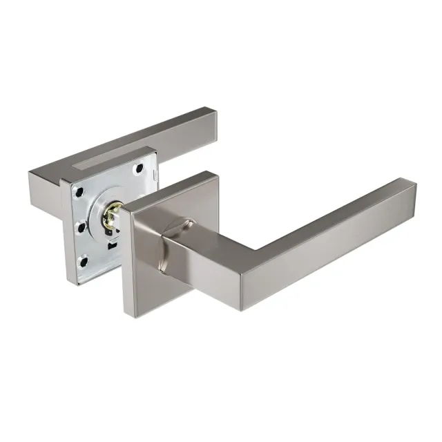 Amig maniglie porte rosetta quadrata nere inox