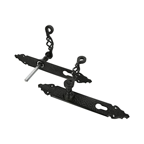 Amig maniglia piastra martellata 280 mm nera privacy