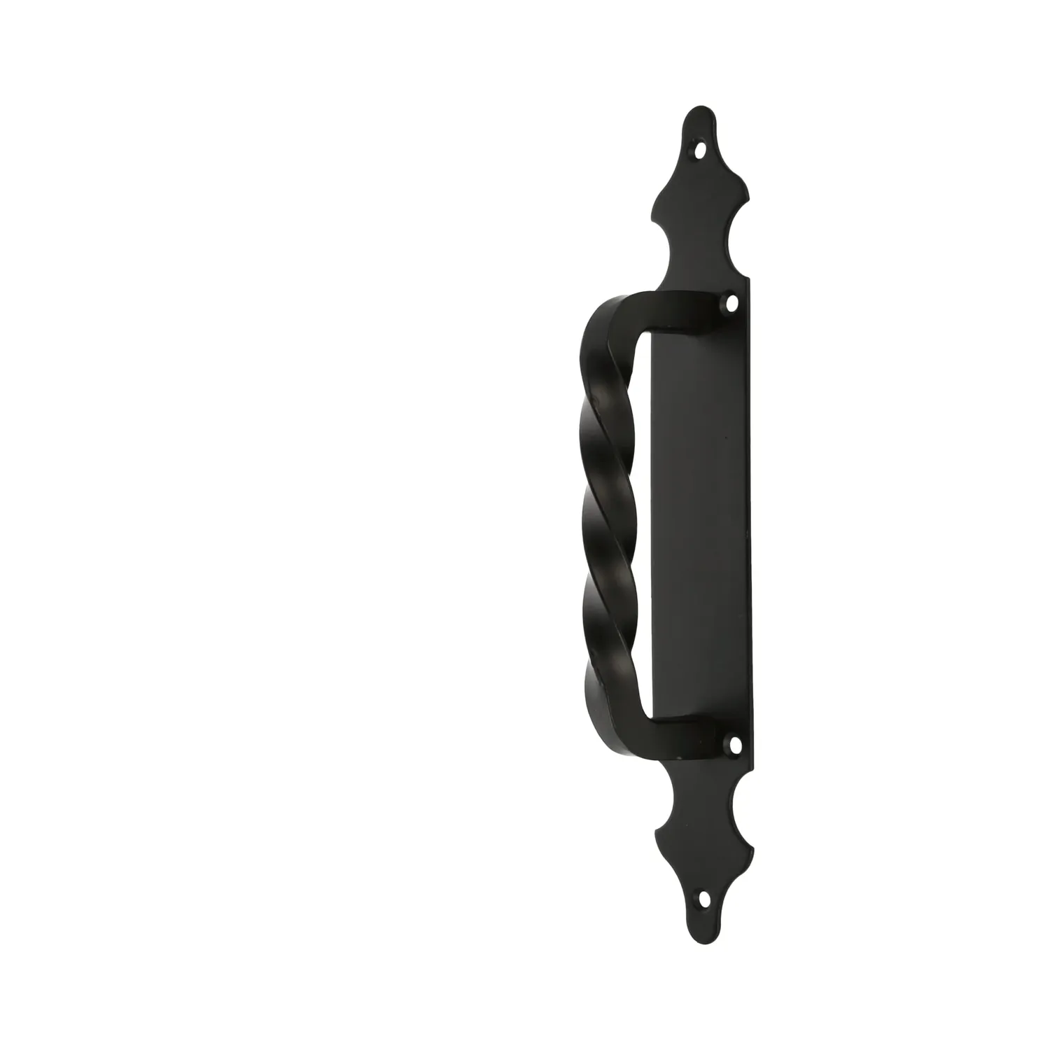 Amig maniglia rustica piastra liscia nera 280x45 mm zama