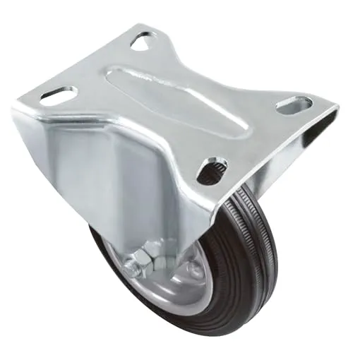 Amig Set 4 Ruote Fisse 80 mm Gomma 70 Kg Nere