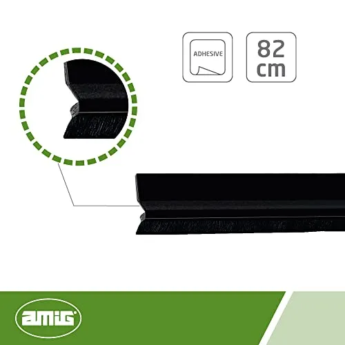 Amig paraspifferi adesivo spazzola 82 cm nero