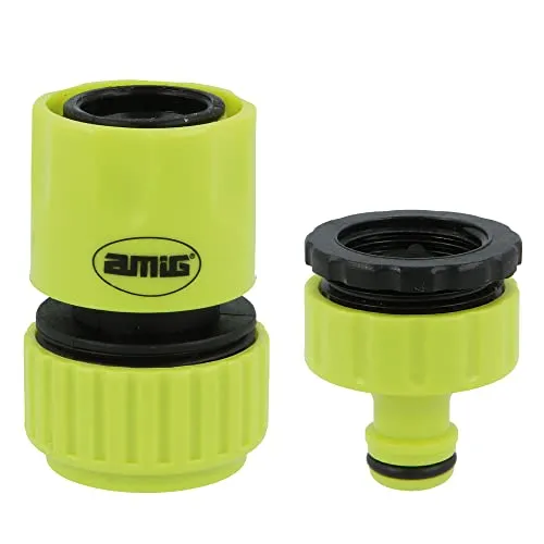 Amig kit raccordi tubo 3/4 raccordo rapido 2 pezzi ABS verde