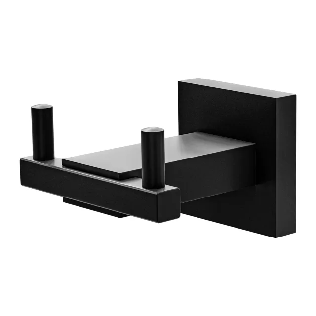 Amig Isla-5 gancio portasciugamani nero opaco acciaio inox