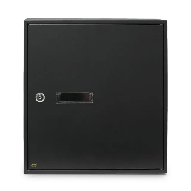 Amig cassetta postale nera acciaio 40x36x10 cm