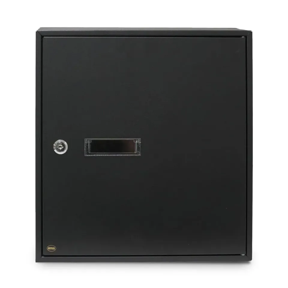 Amig cassetta postale nera acciaio 40x36x10 cm