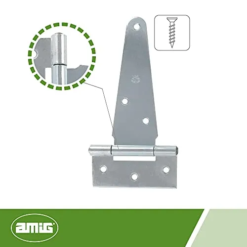 Amig Cerniera a T 200mm acciaio zincato antiruggine