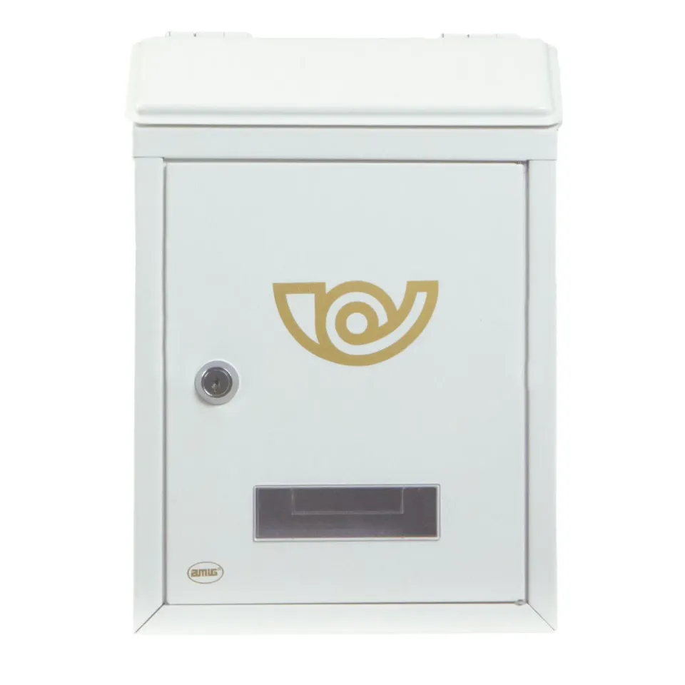 Amig Mod. 2 Cassetta Postale Bianca Mini in Acciaio