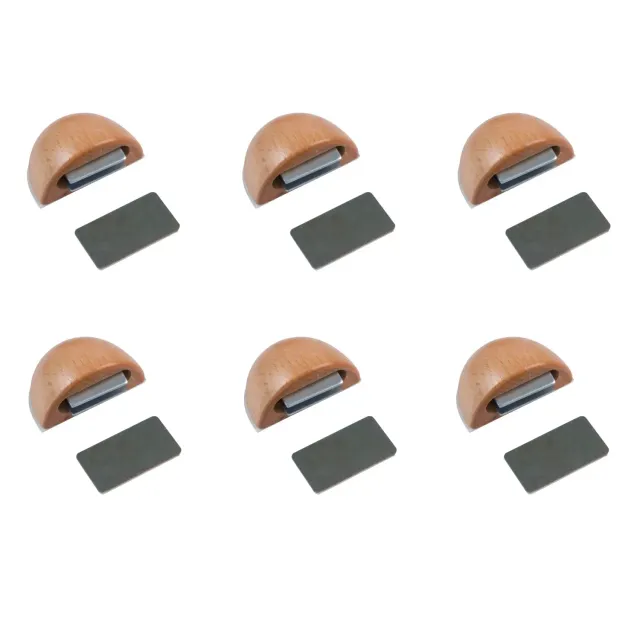 Amig fermaporte magnetici adesivi 48x25 mm faggio 6 pz