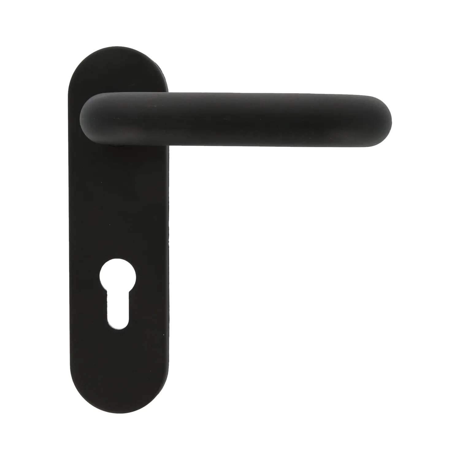 Amig Maniglia per Porta Nera Foro Chiave Placca 172x46 Uso Intensivo
