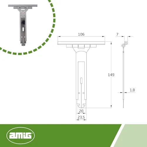 Amig staffe tapparella standard 150 mm 4 pezzi grigio