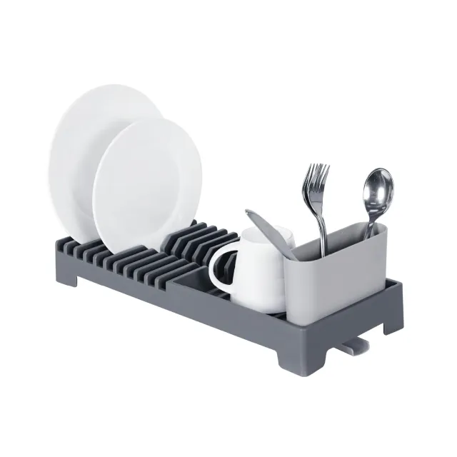 Amig Easy scolapiatti con scarico grigio 46 cm