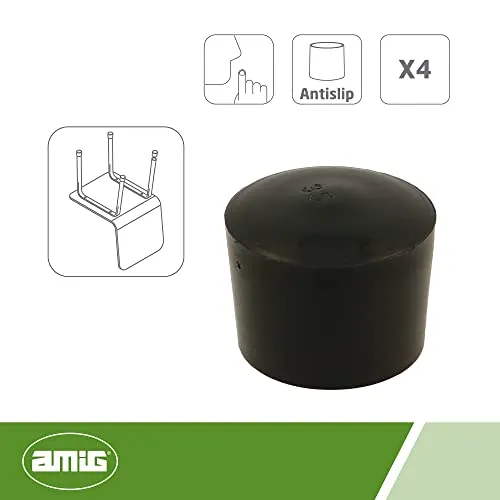 Amig 655 puntale esterno rotondo 18 mm nero